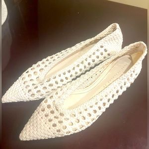 Zara white flats